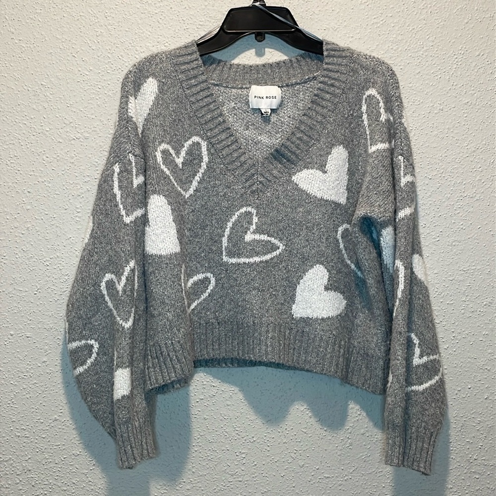 Pink Rose Sweater - Picture 1 of 6